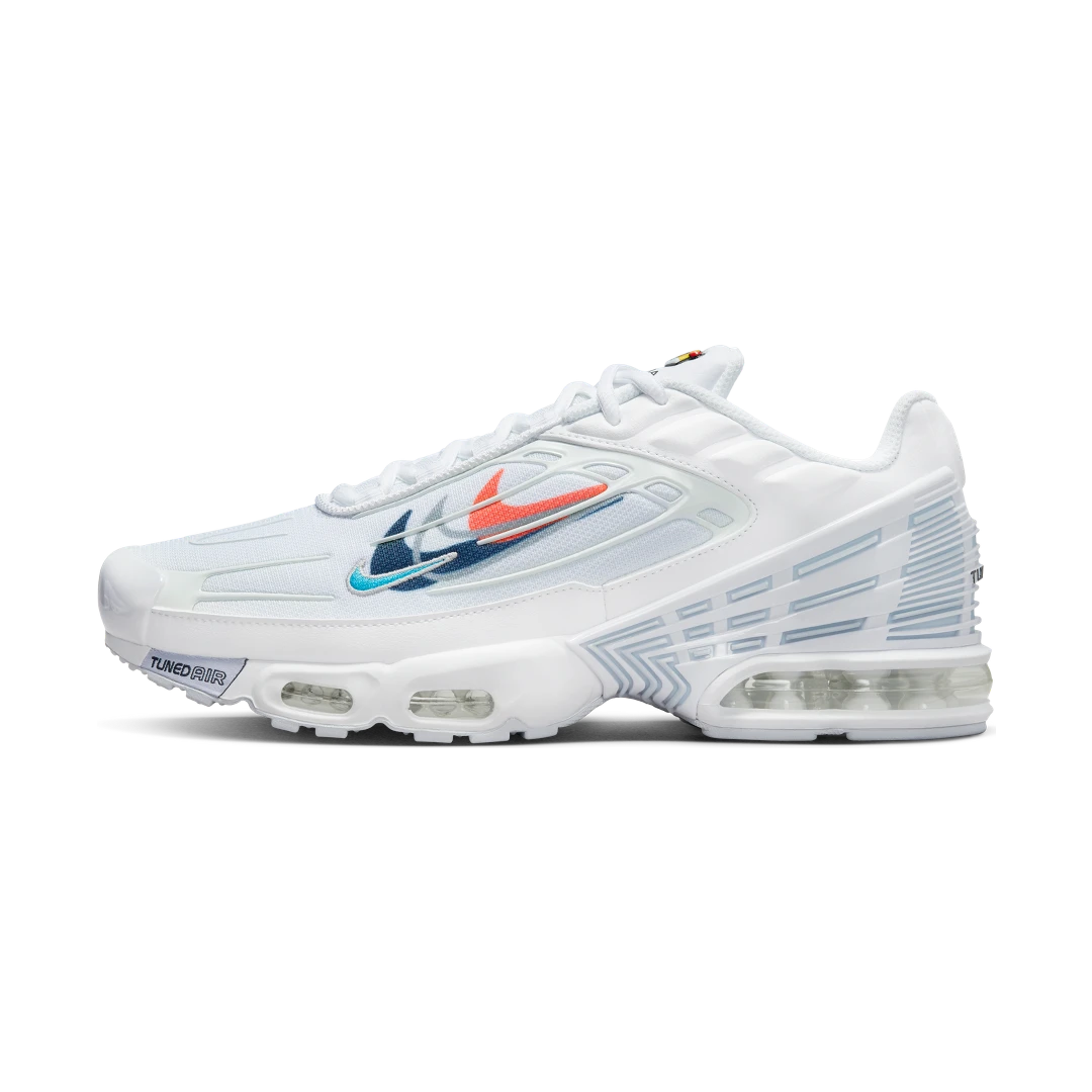 Nike Air Max Plus 3 Multi Swoosh White Midnight Navy, White/Black/White/Midnight Navy (FJ4225-100)