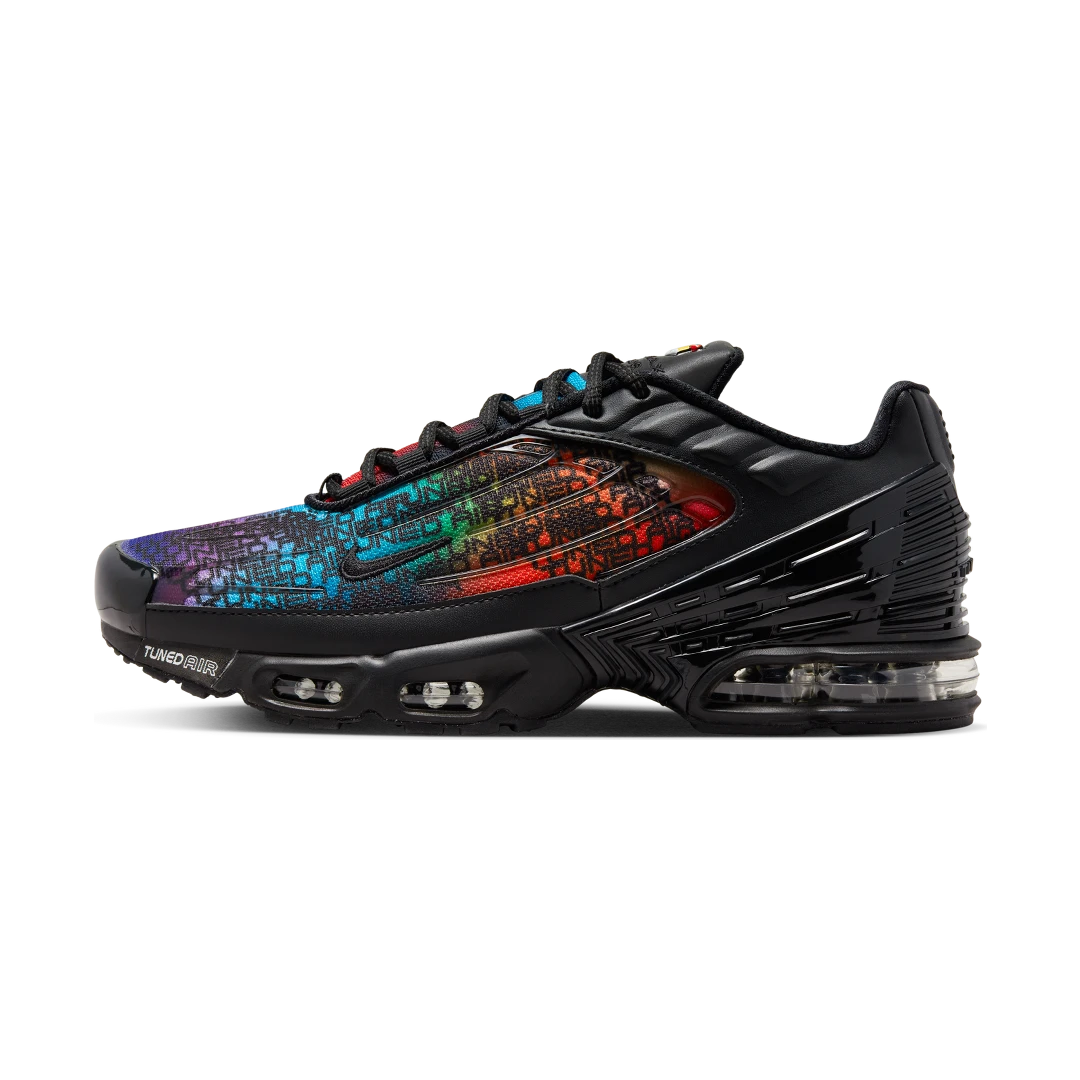 Nike Air Max Plus 3 Premium Rainbow Gradient, Black/Fuchsia Dream/Racer Blue (FD0671-001)