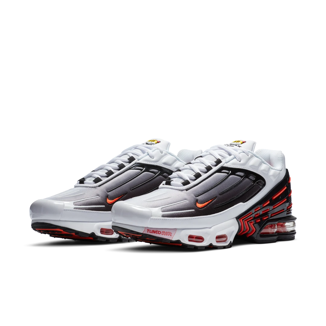 Nike Air Max Plus 3 White Black Team Orange, White/Black/Gunsmoke/Team Orange (CK6715-101)