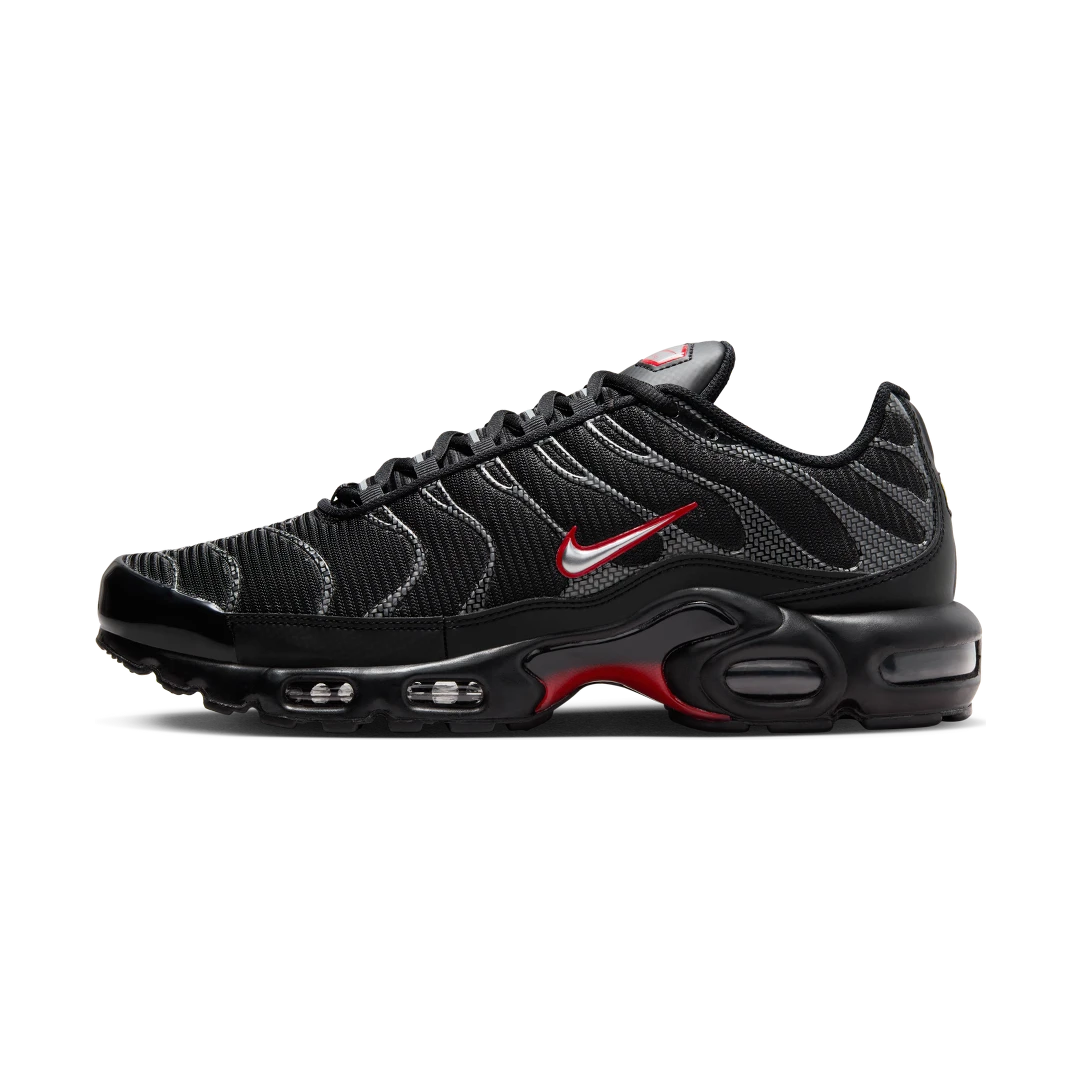 Nike Air Max Plus Black University Red Metallic Silver, Black/University Red/Metallic Silver (HF4293-001)