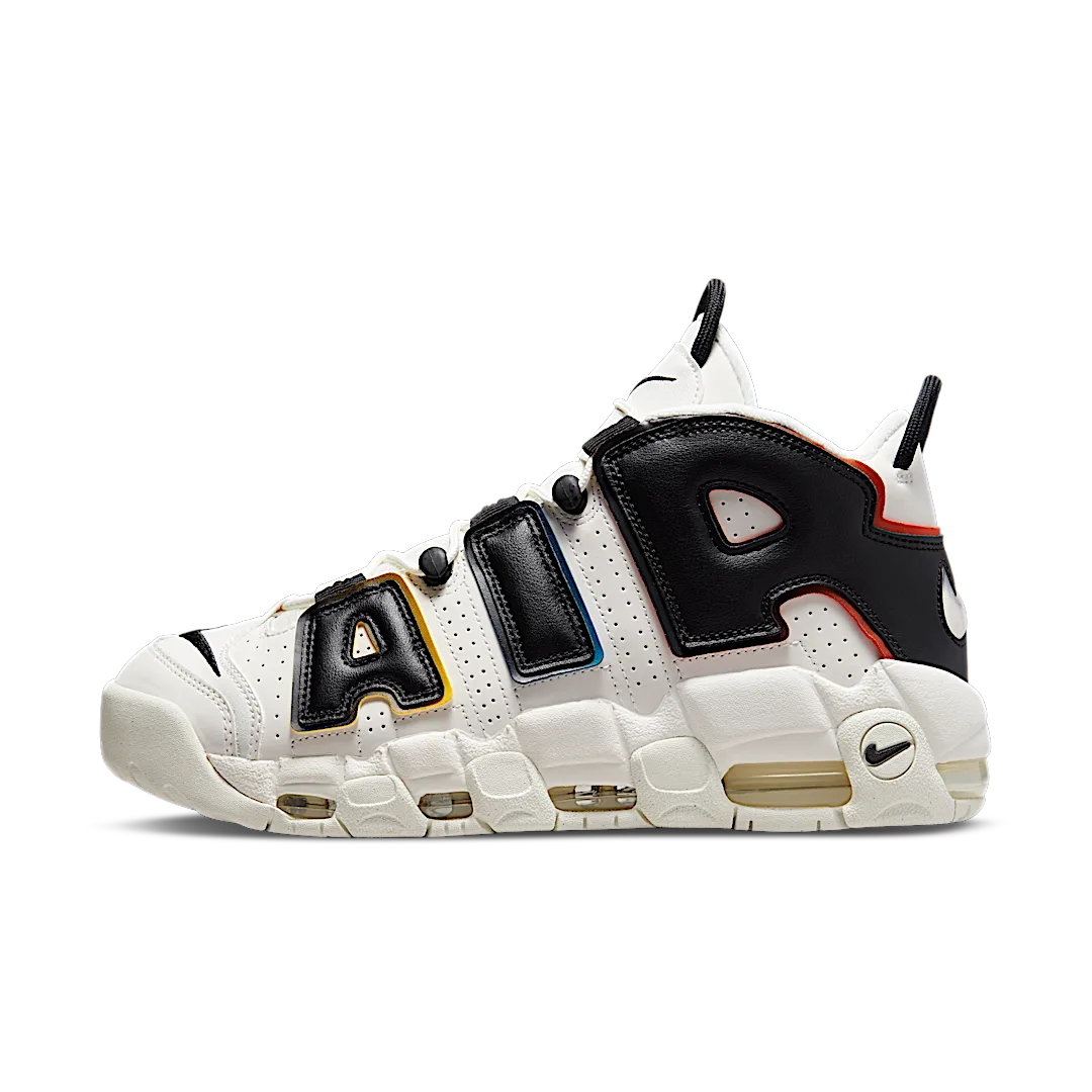 Nike Air More Uptempo 96 Trading Cards Primary Colors, Sail/Black/Sail-Team Orange (DM1297-100)