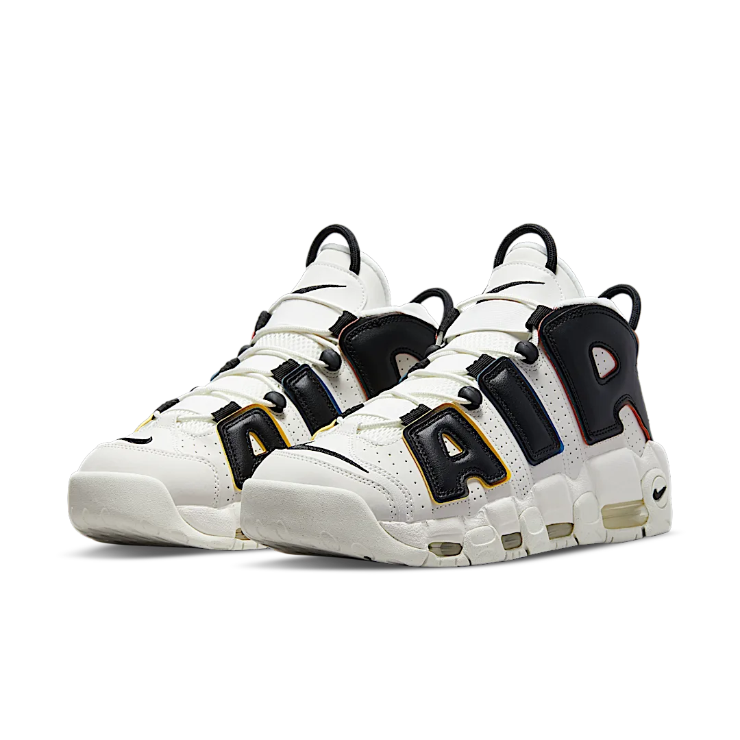 Nike Air More Uptempo 96 Trading Cards Primary Colors, Sail/Black/Sail-Team Orange (DM1297-100)