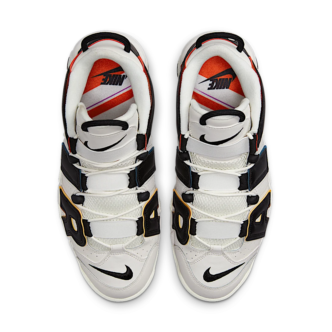 Nike Air More Uptempo 96 Trading Cards Primary Colors, Sail/Black/Sail-Team Orange (DM1297-100)