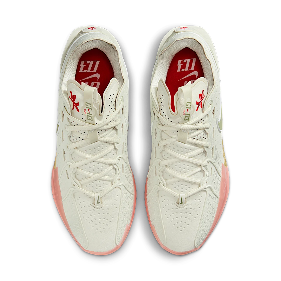 Nike Air Zoom GT Cut 3 Our Holiday, Sea Glass/Oil Green/Metallic Gold/University Red/Light Wild Mango/Sail (DV2913-005)