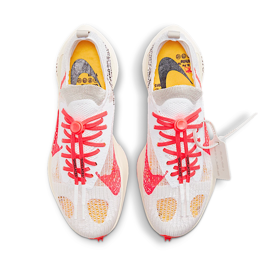 Nike Air Zoom Tempo Next% Flyknit Off White White Solar Red, White/Black-Solar Red (CV0697-100)