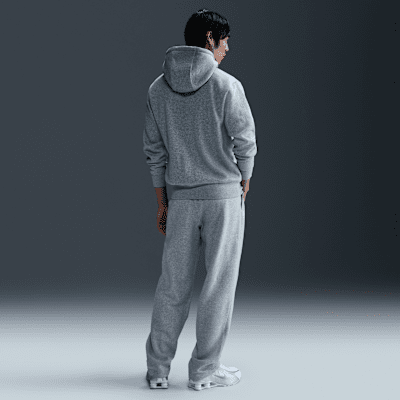Nike Club Fleece FZ Hoodie Dark Grey Heather/Light Smoke Grey/White