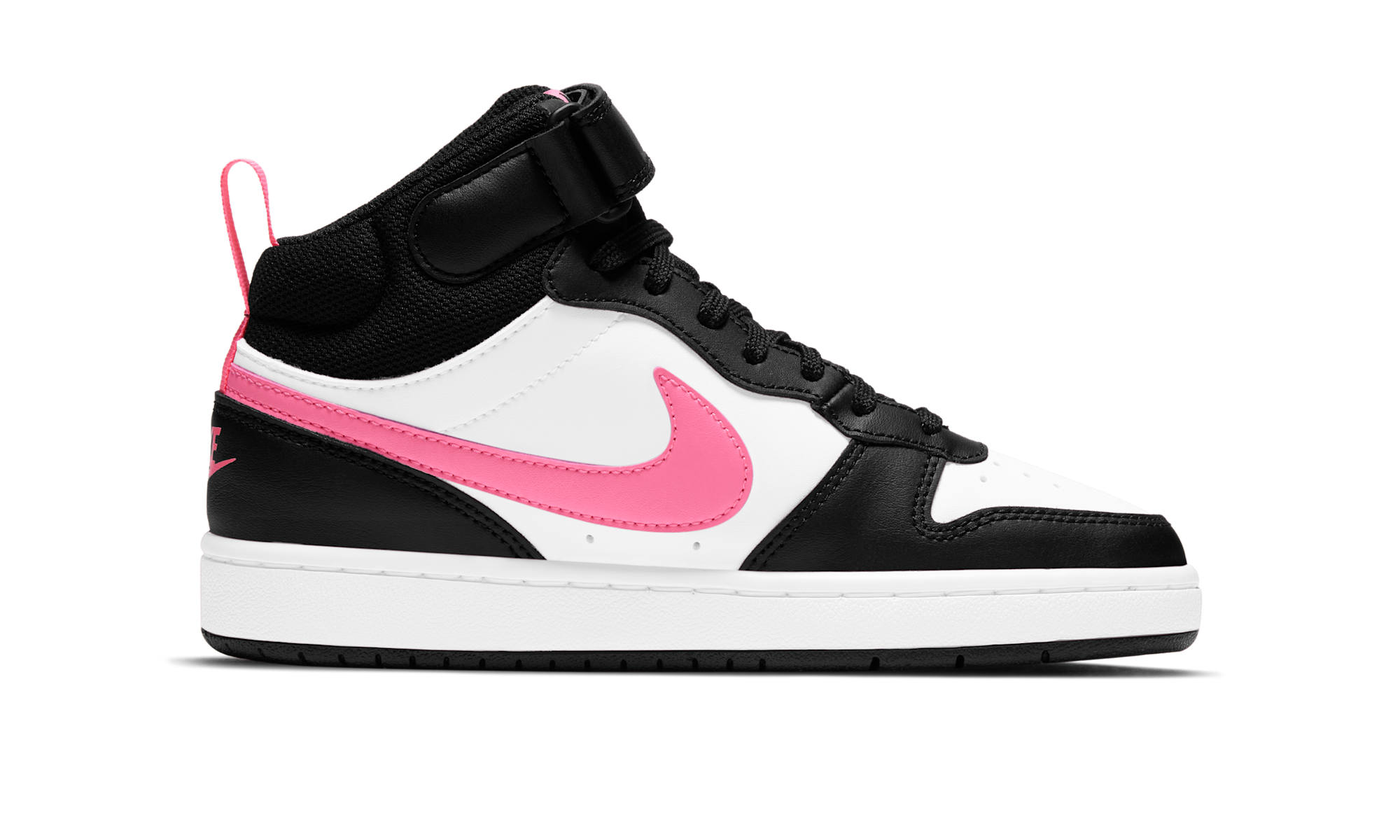 Nike Court Borough Mid 2 Black White Sunset Pulse