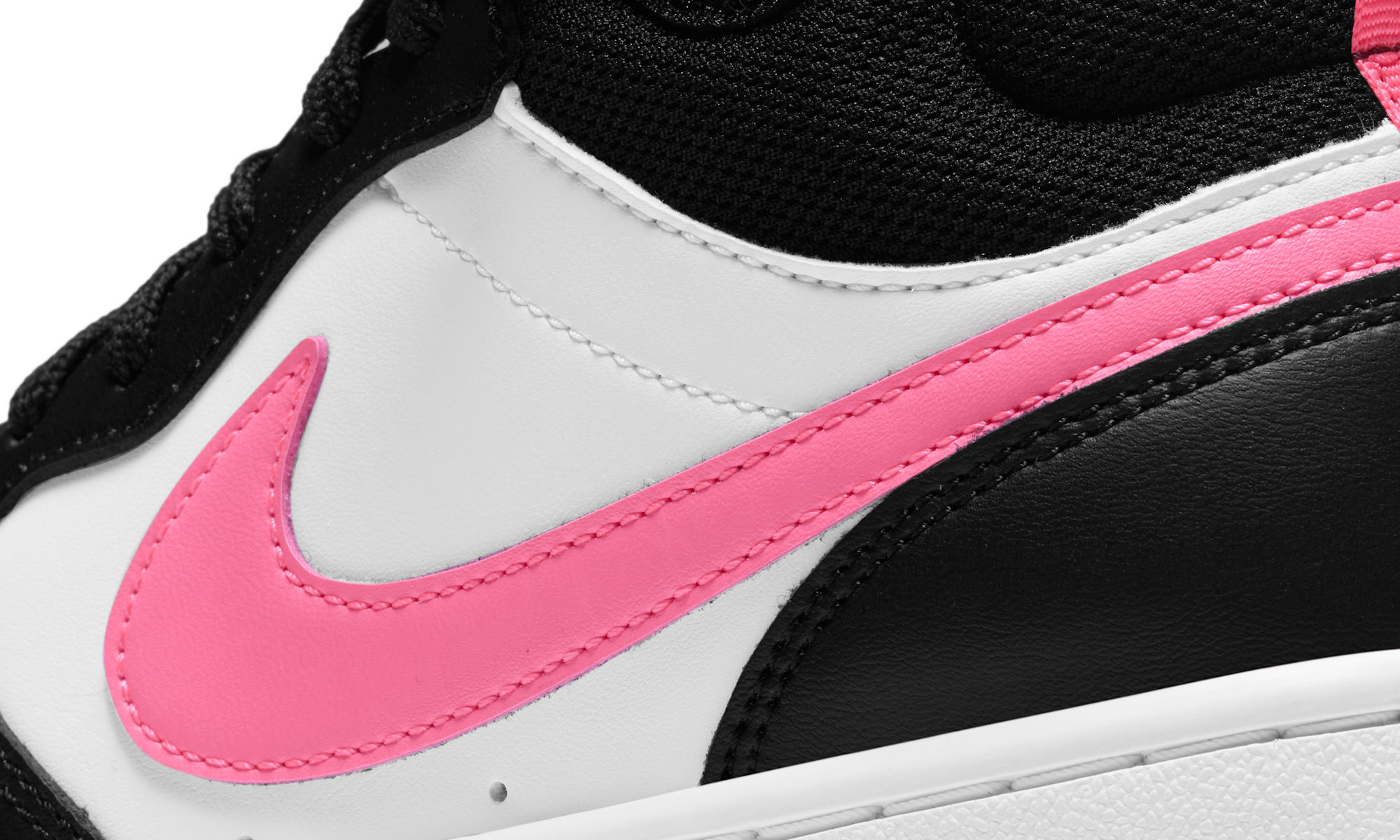 Nike Court Borough Mid 2 Black White Sunset Pulse