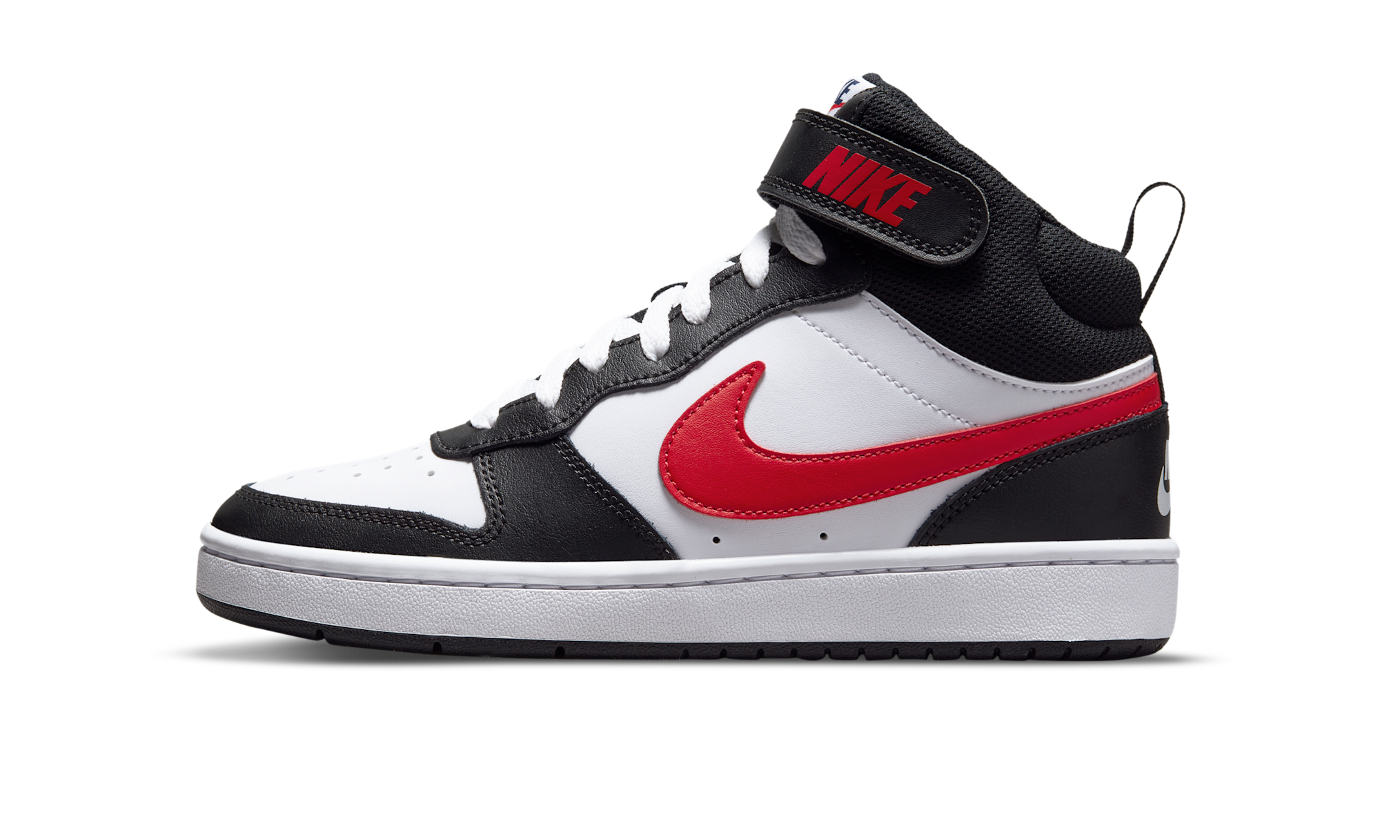Nike Court Borough Mid 2 White Black University Red