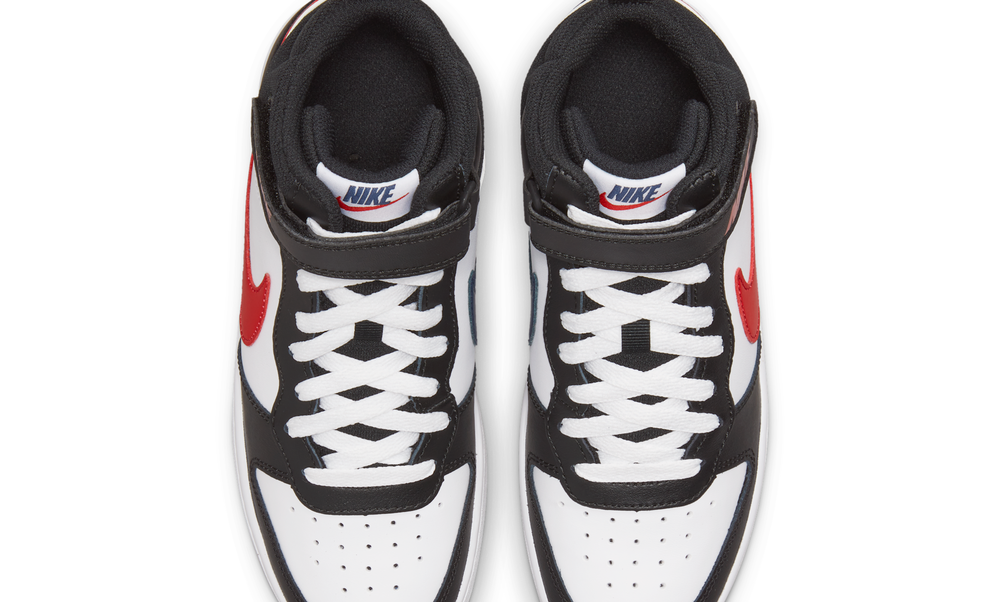 Nike Court Borough Mid 2 White Black University Red