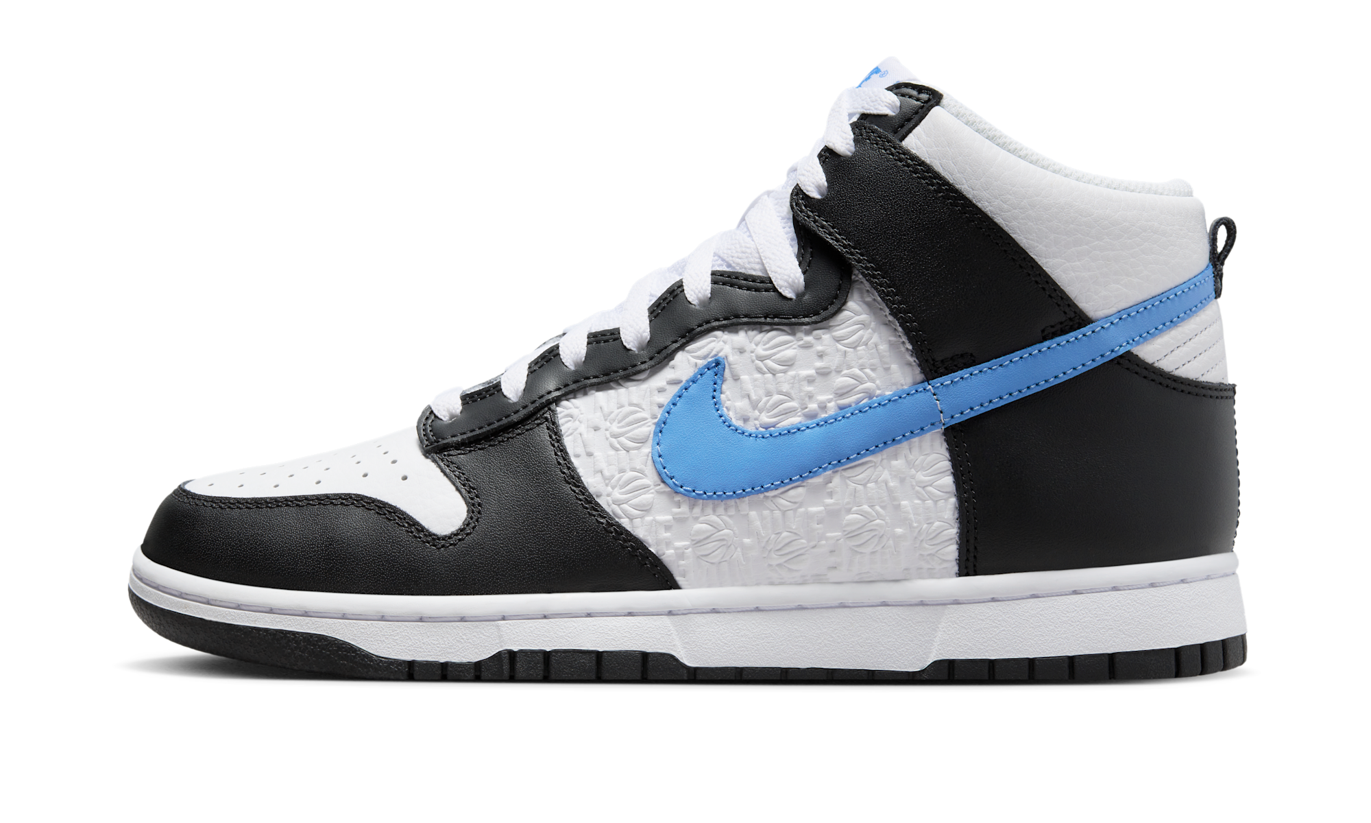Nike Dunk High Retro FLC Black University Blue White