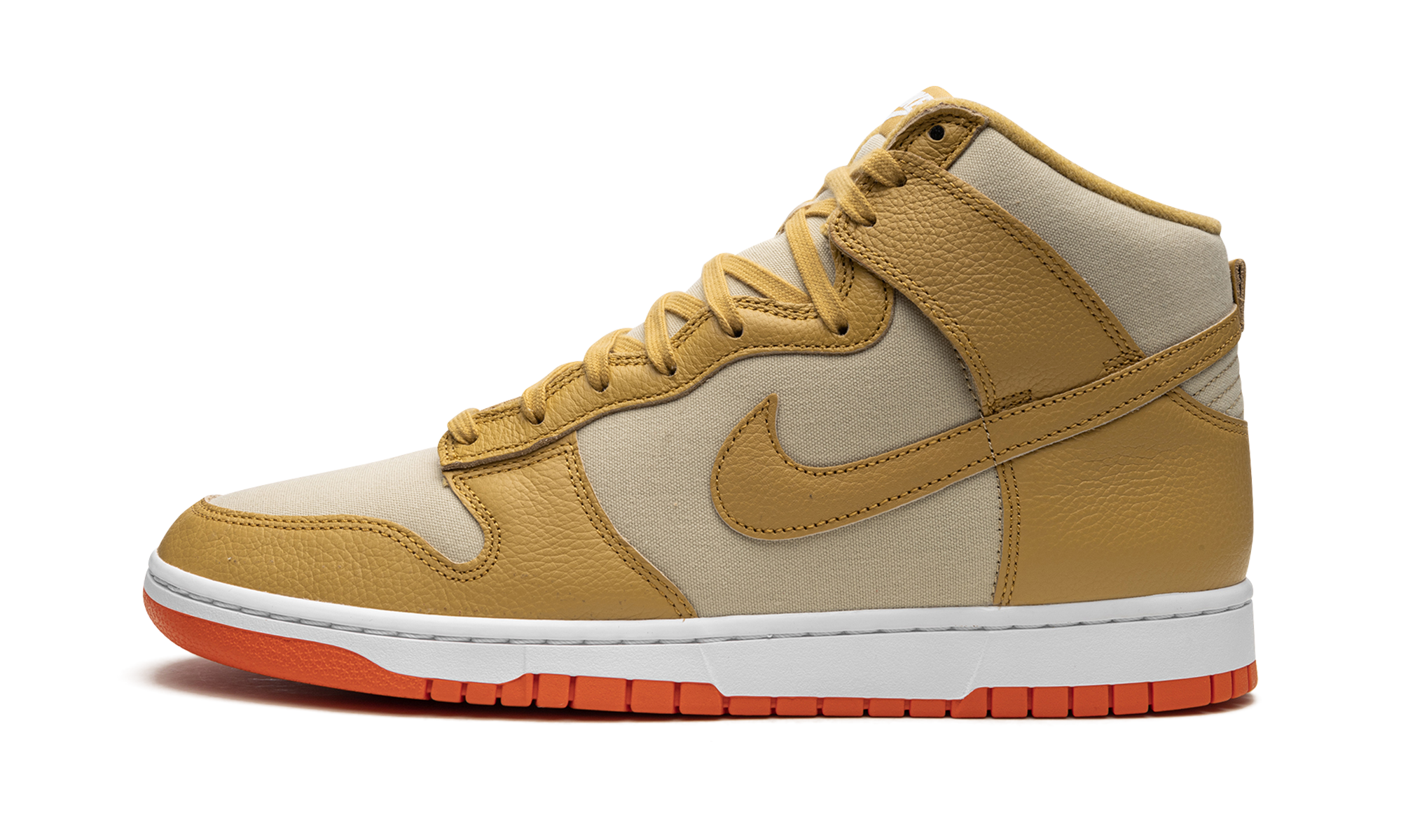 Nike Dunk High Wheat Gold Safety Orange