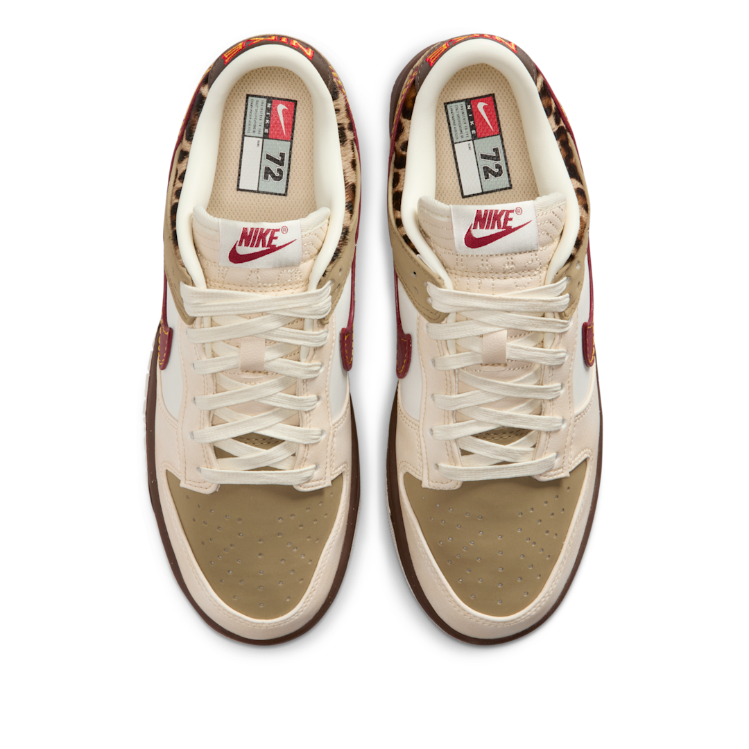 Nike Dunk Low Retro Khaki Team Red Pearl White