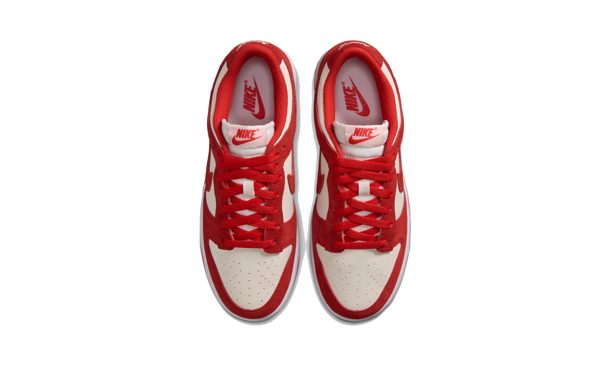 Nike Dunk Low Sail White Metallic Silver Light Crimson