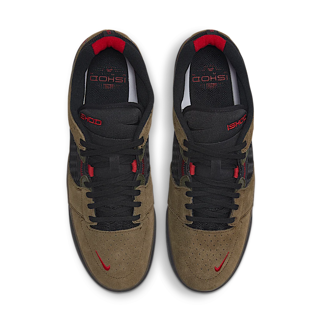 Nike Ishod Wair SB Light Olive, Light Olive/Black-Light Olive-Varsity Red (DC7232-300)