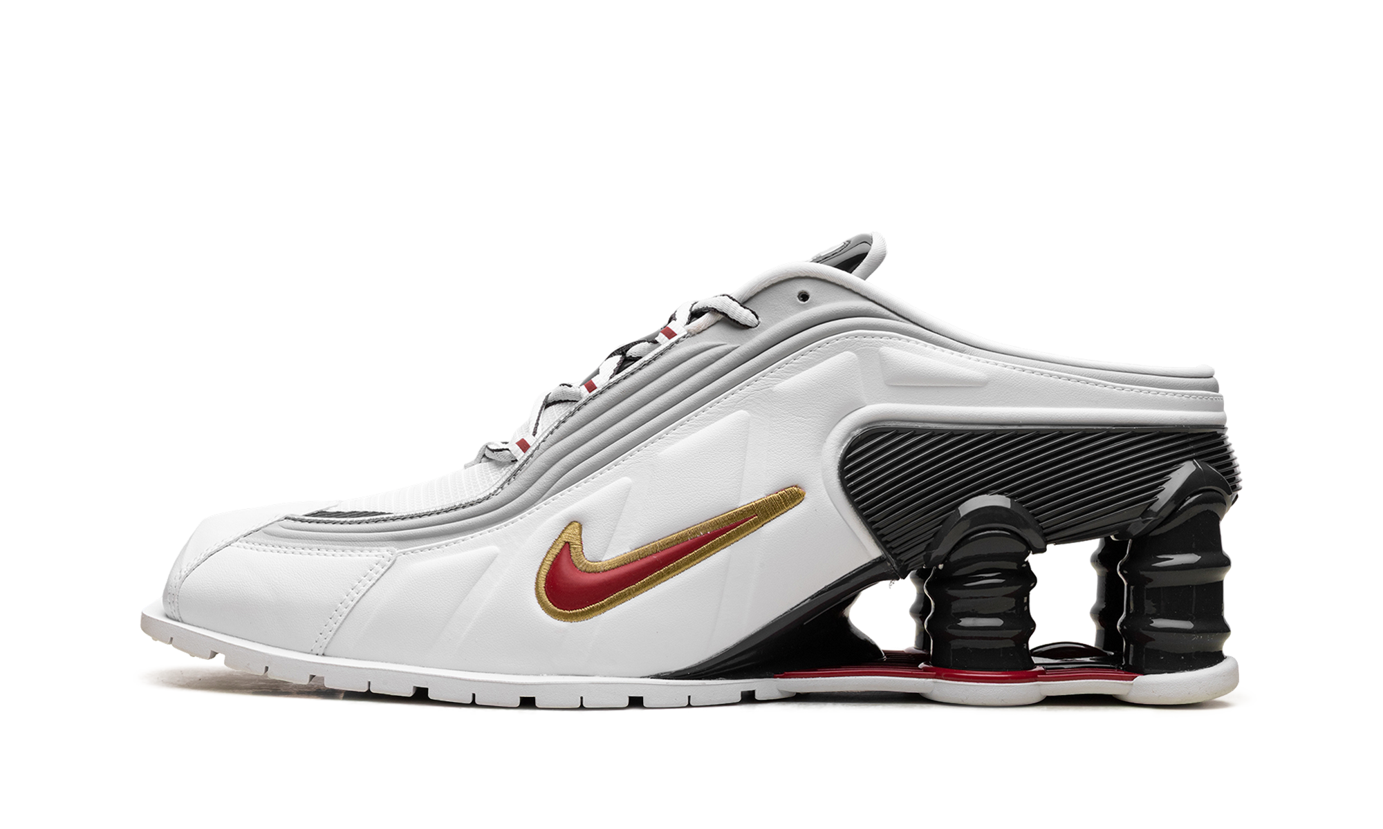 Nike Shox MR4 Mule Martine Rose Metallic Platinum Varsity Red
