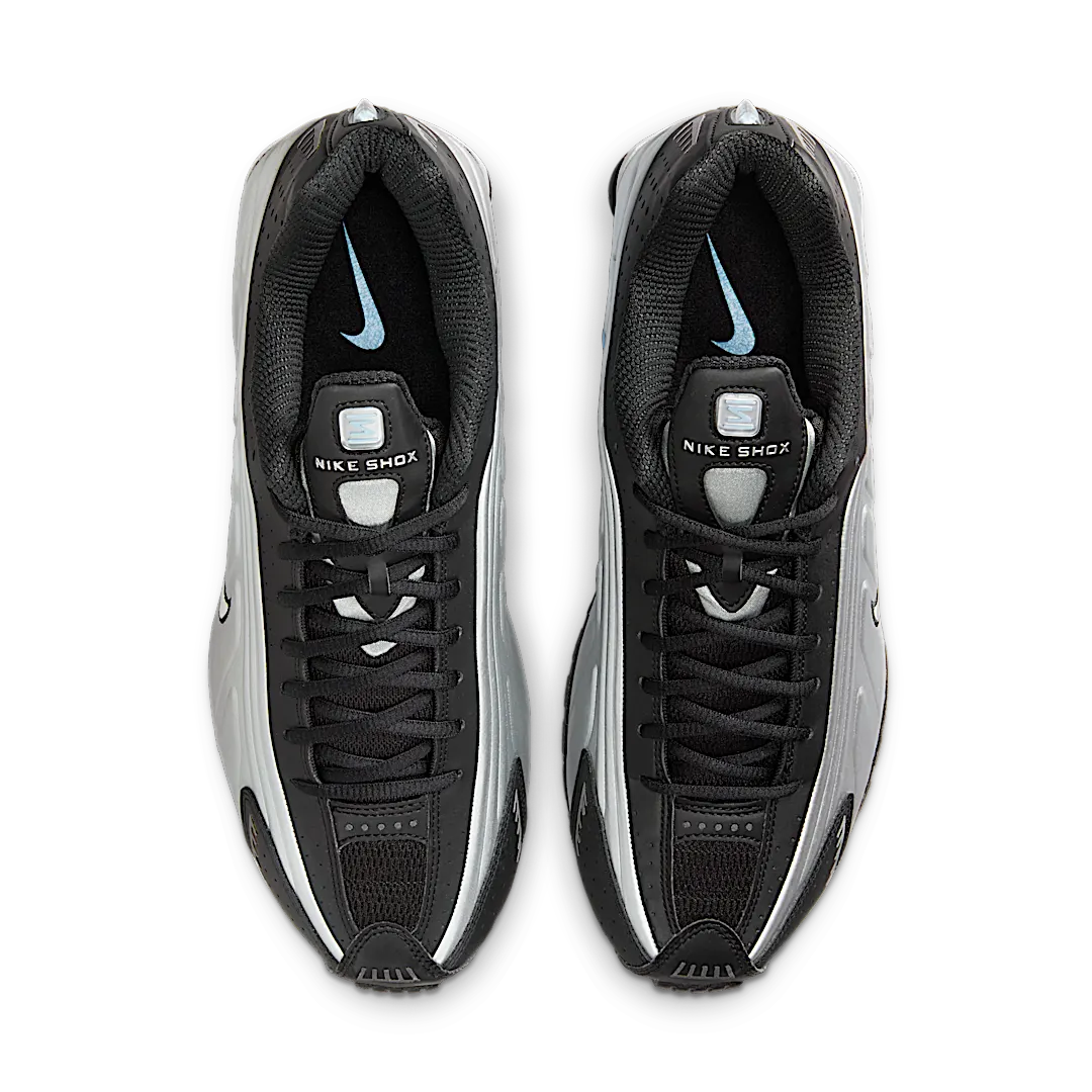 Nike Shox R4 Metallic Silver Black Psychic Blue, Metallic Silver/Black/Psychic Blue/Metallic Silver (HQ1988-004)
