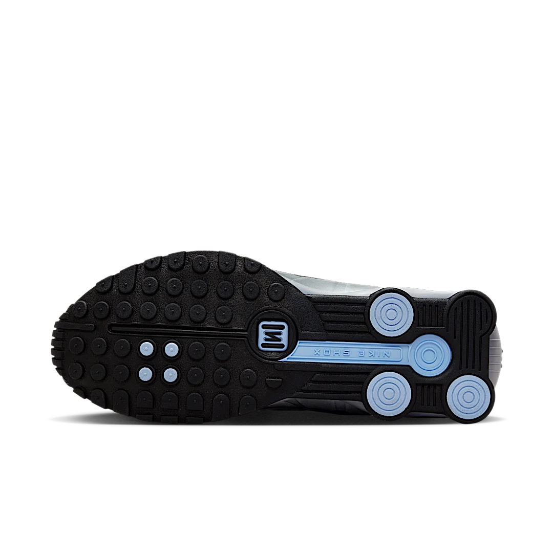 Nike Shox R4 Metallic Silver Black Psychic Blue, Metallic Silver/Black/Psychic Blue/Metallic Silver (HQ1988-004)