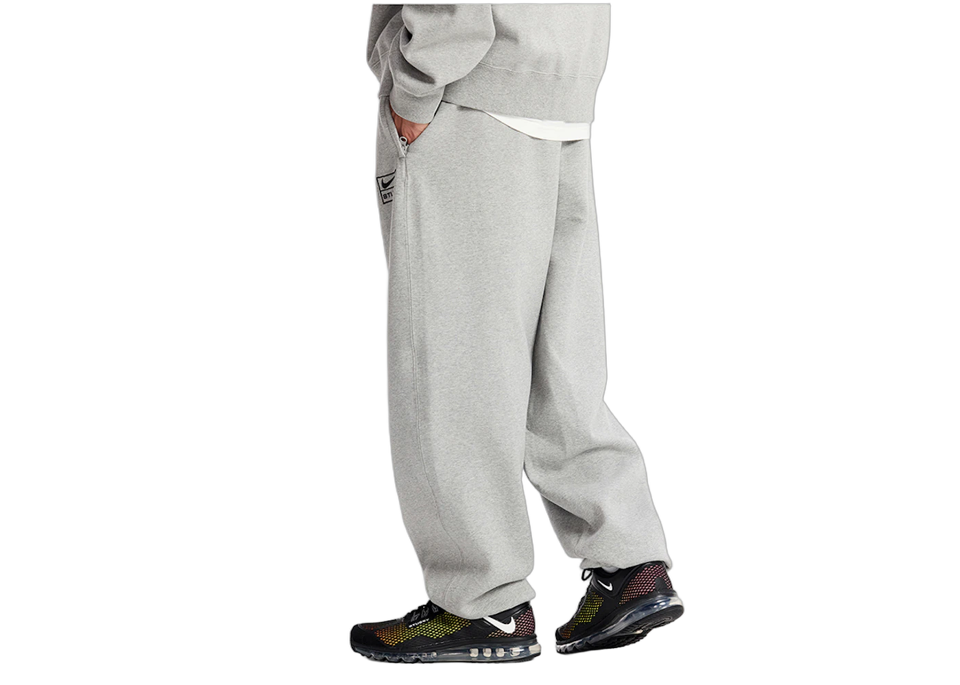 Nike x Stussy Fleece Sweatpants Grey, Grey (SS23) (DO9340-063)
