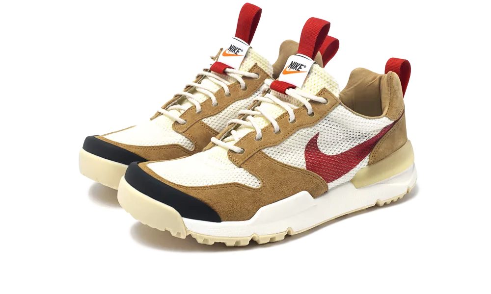 NikeCraft Mars Yard Shoe 3.0 Tom Sachs Space Camp, Natural/Sport Red/Maple/Sail (IF2885-100)
