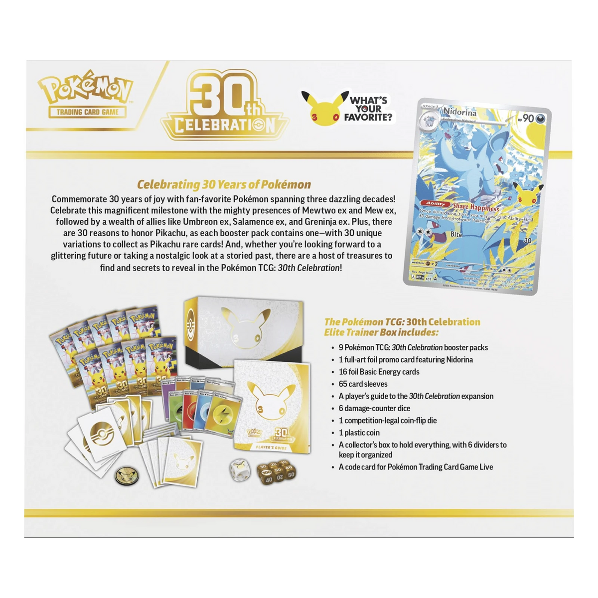 Pokémon TCG 30th Celebration Elite Trainer Box