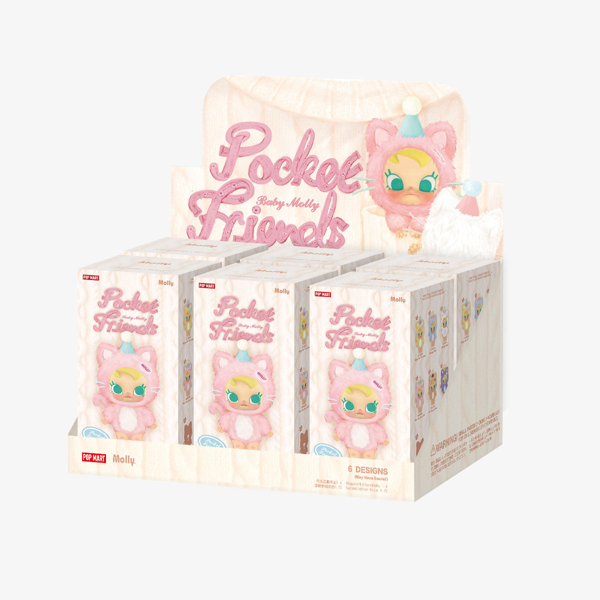 Pop Mart Baby Molly Pocket Friends Series Vinyl Plush Pendant Blind Box