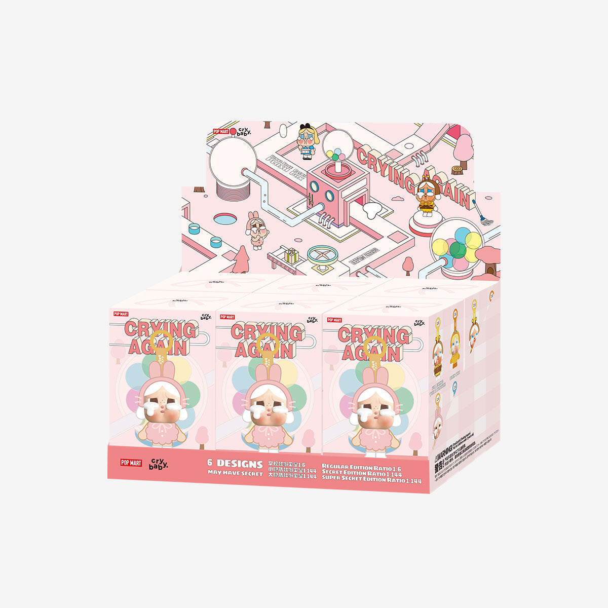 Pop Mart CryBaby Crying Again Series Vinyl Face Plush Blind Box