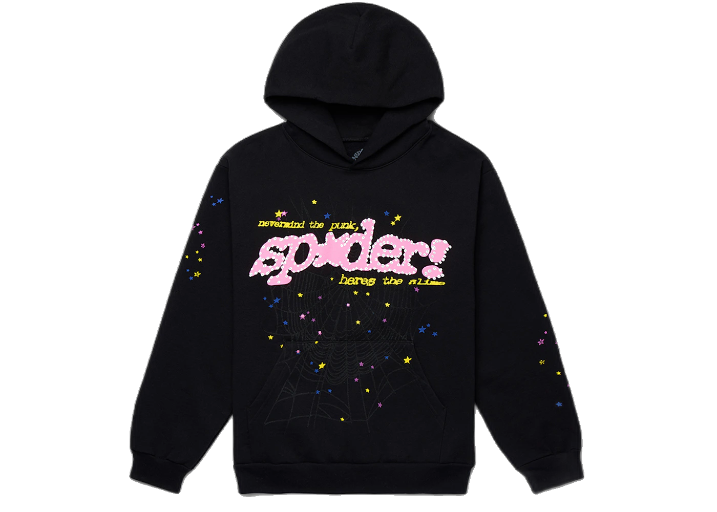 Sp5der P*NK V2 Hoodie Black, Black (sp5der-pnk-v2-hoodie-black)