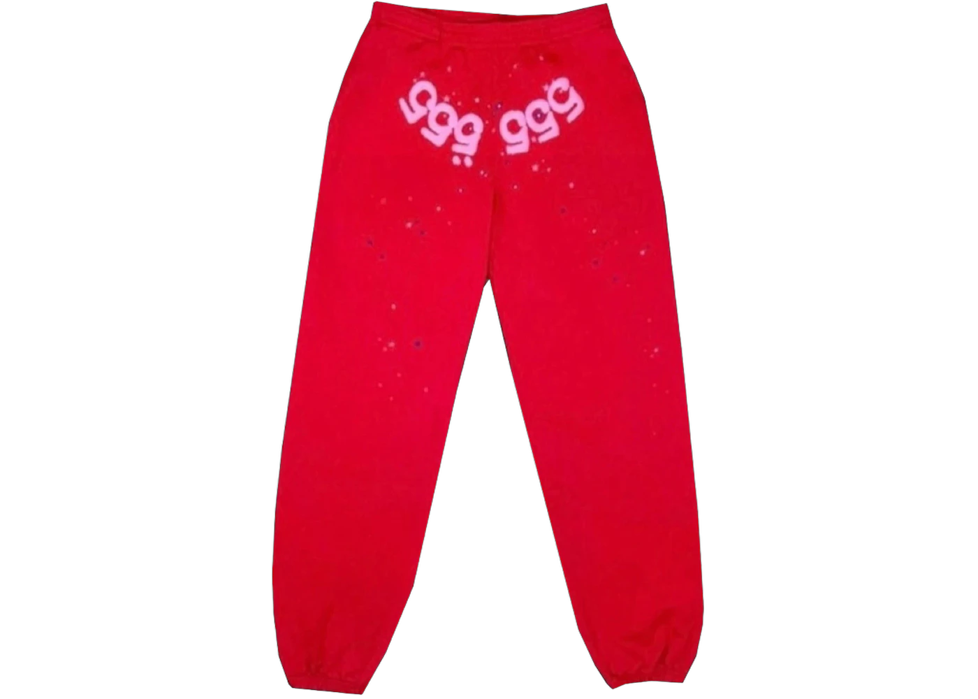 Sp5der Worldwide Red Angel Number 555 Sweatpants Red