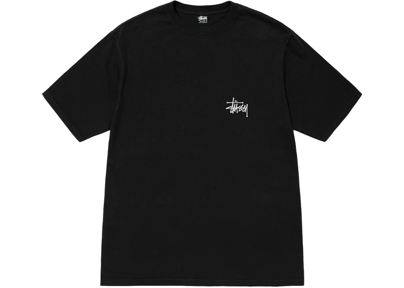Stussy Basic Pigment Dyed Tee Black, Black (1904838-BLAC)