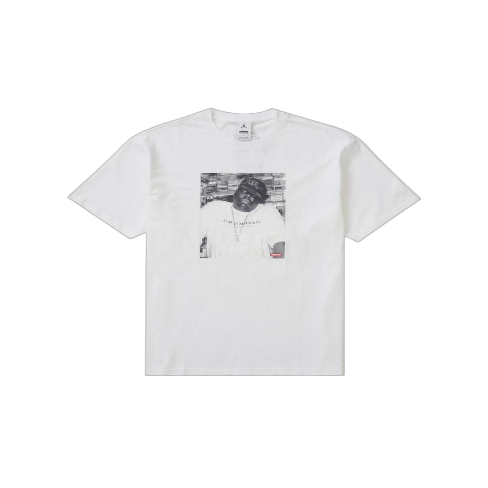 Supreme Air Jordan Biggie S S Top White