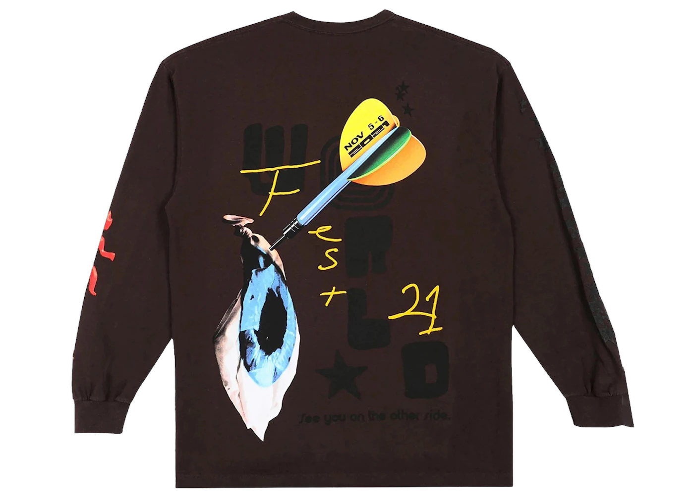 Travis Scott Otherside Long-Sleeve T-shirt Brown