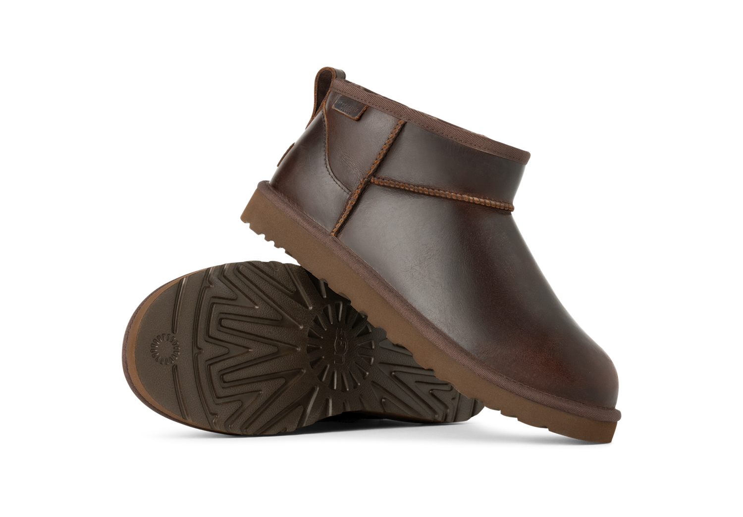 UGG Classic Ultra Mini LTHR Regen Boot Ironwood, Ironwood (1158191-IWD)