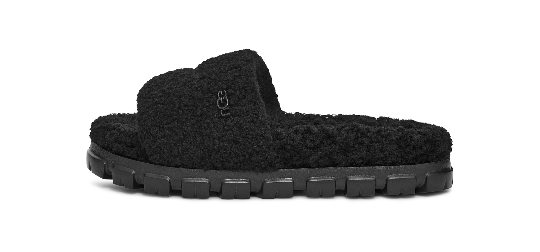 UGG Cozetta Curly Slide Black, Black (1130838-BLK)