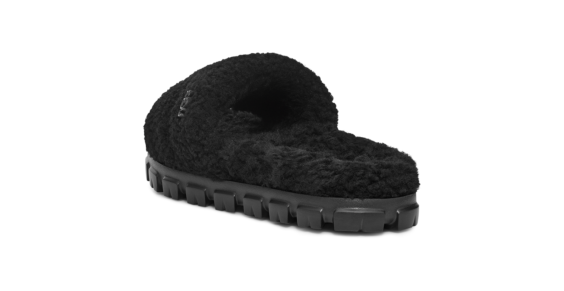 UGG Cozetta Curly Slide Black, Black (1130838-BLK)