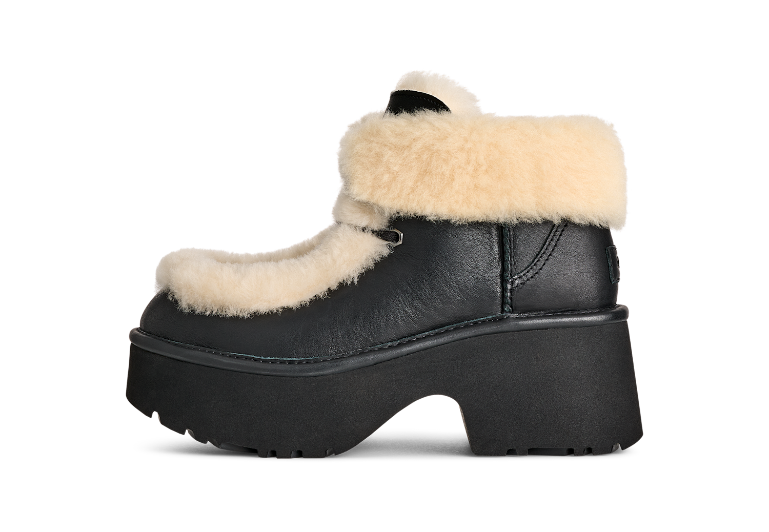 UGG Esmee Leather Lace Up Boot Black, Black (1176110-BLK)