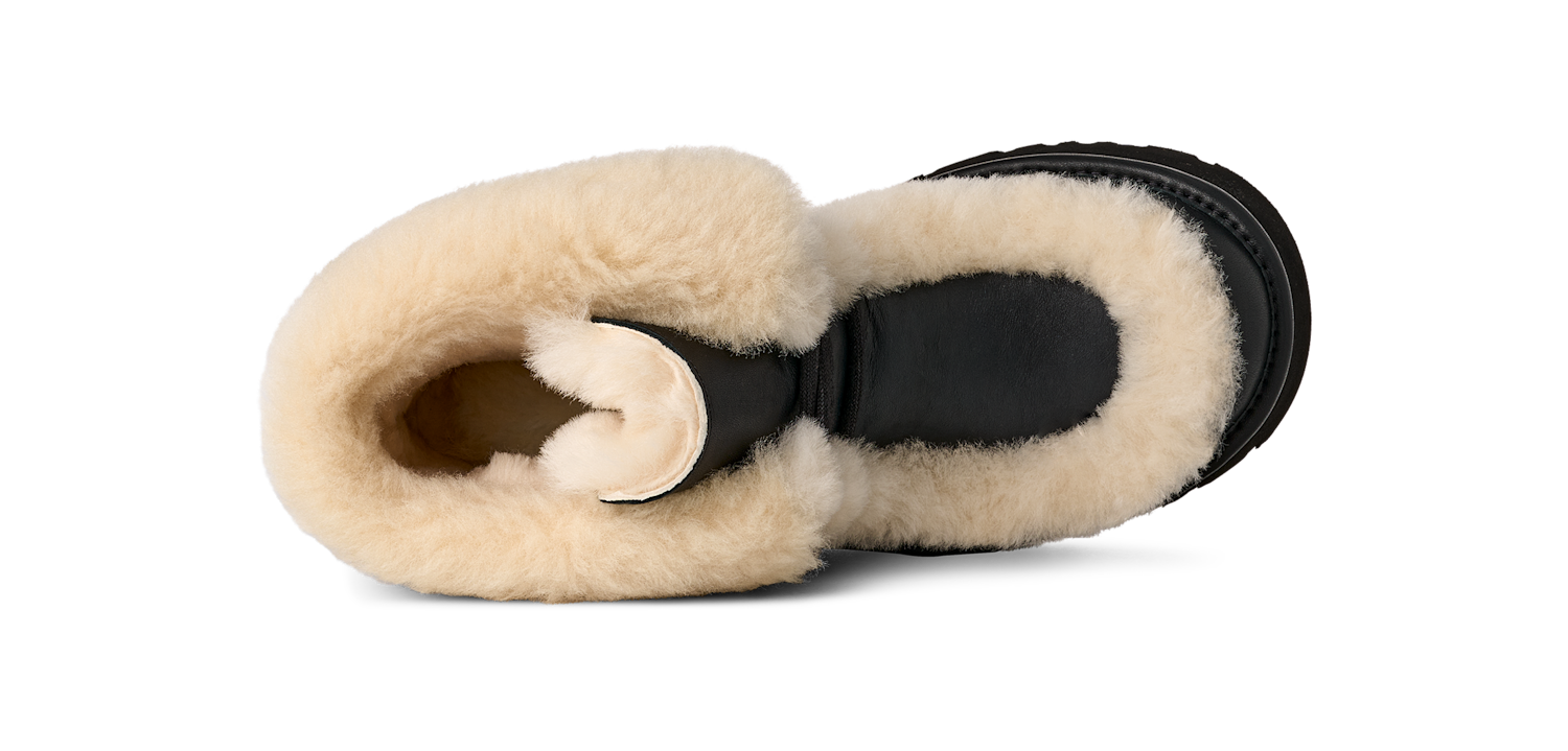 UGG Esmee Leather Lace Up Boot Black, Black (1176110-BLK)