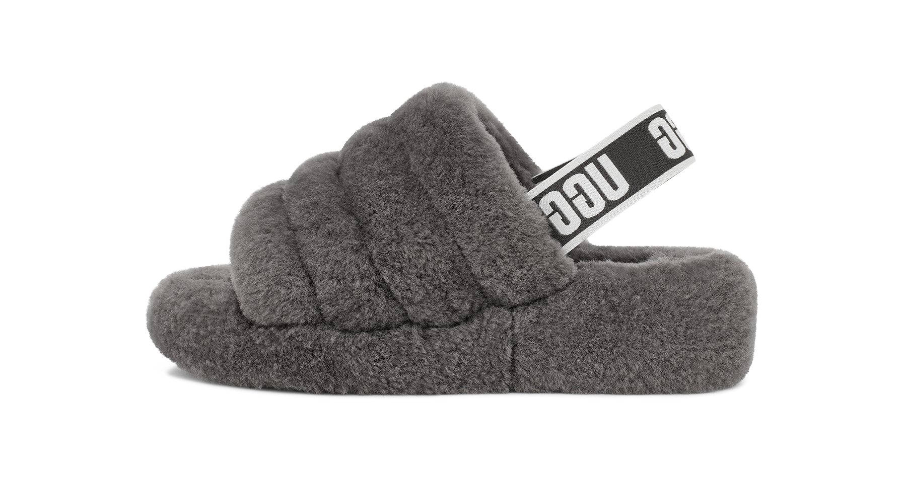 UGG Fluff Yeah Slide Charcoal, Charcoal (1095119-CHRC)
