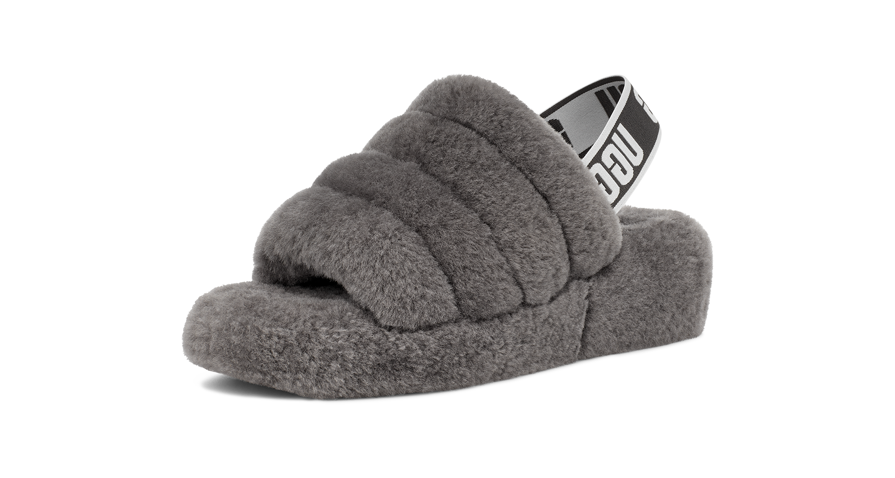 UGG Fluff Yeah Slide Charcoal, Charcoal (1095119-CHRC)