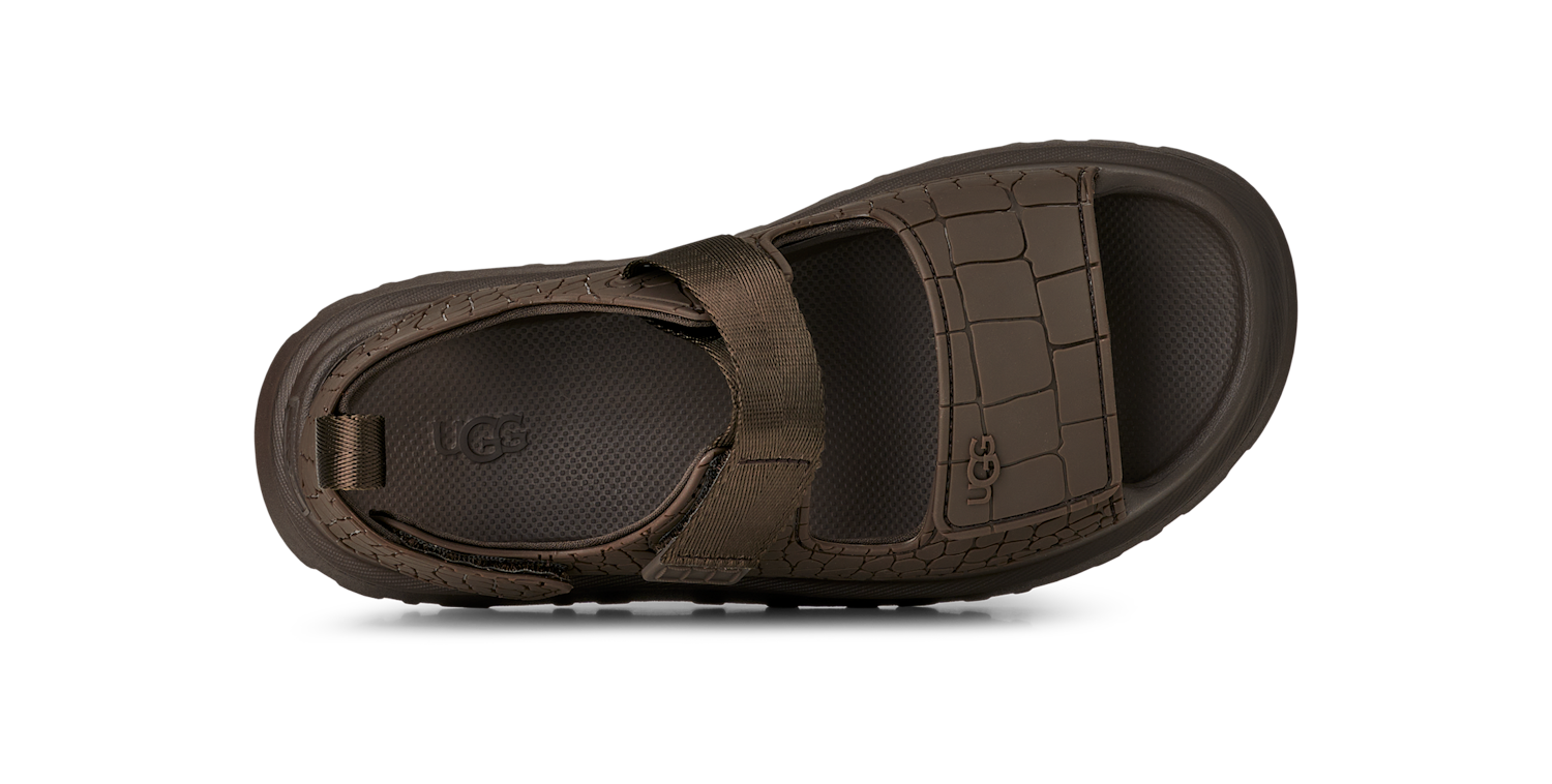 UGG GoldenGlow Embossed Sandal Dense Smoke
