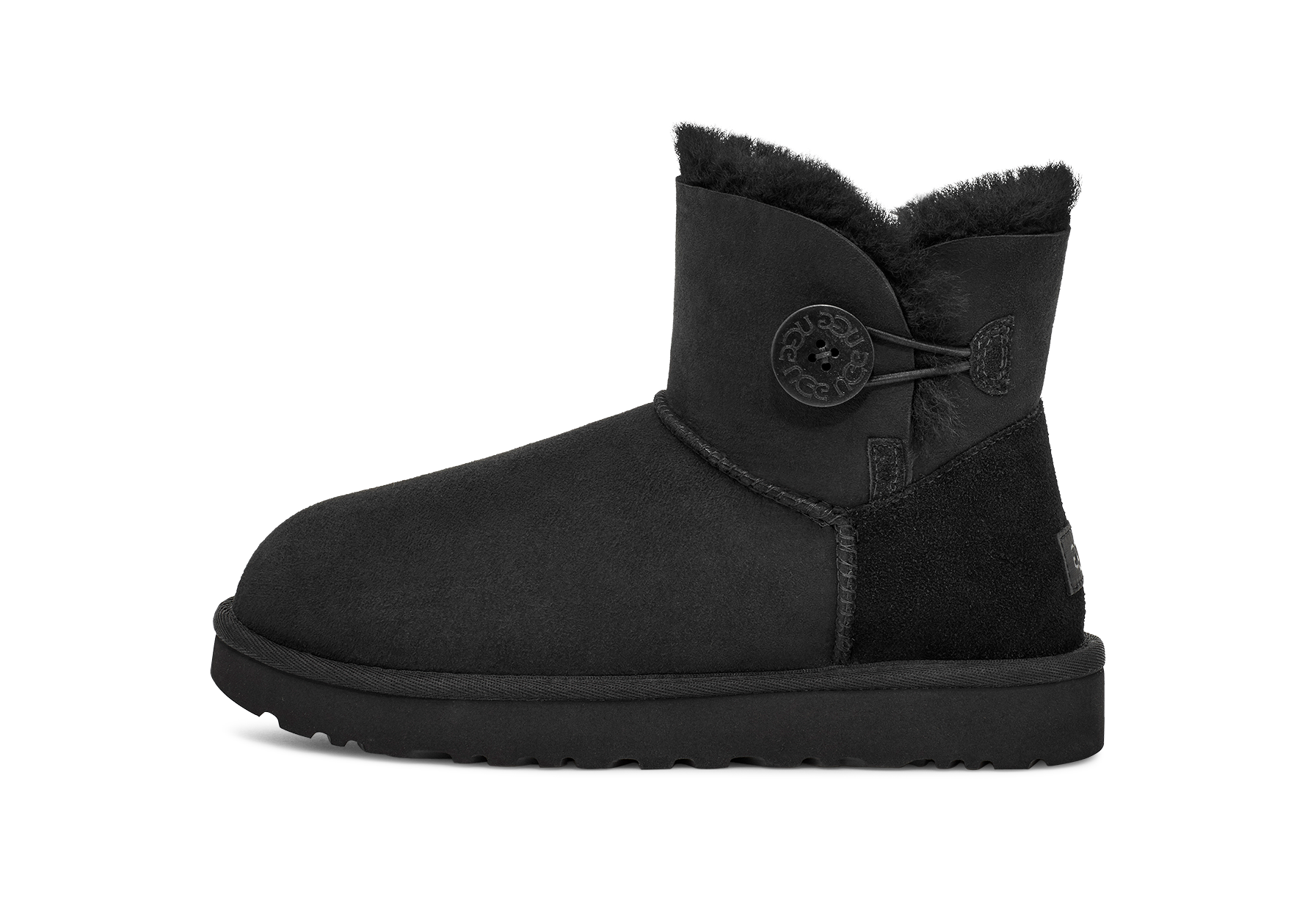 UGG Mini Bailey Button Boot Black, Black (1016422-BLK)