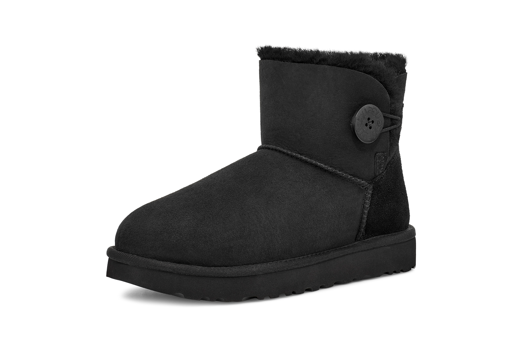 UGG Mini Bailey Button Boot Black, Black (1016422-BLK)