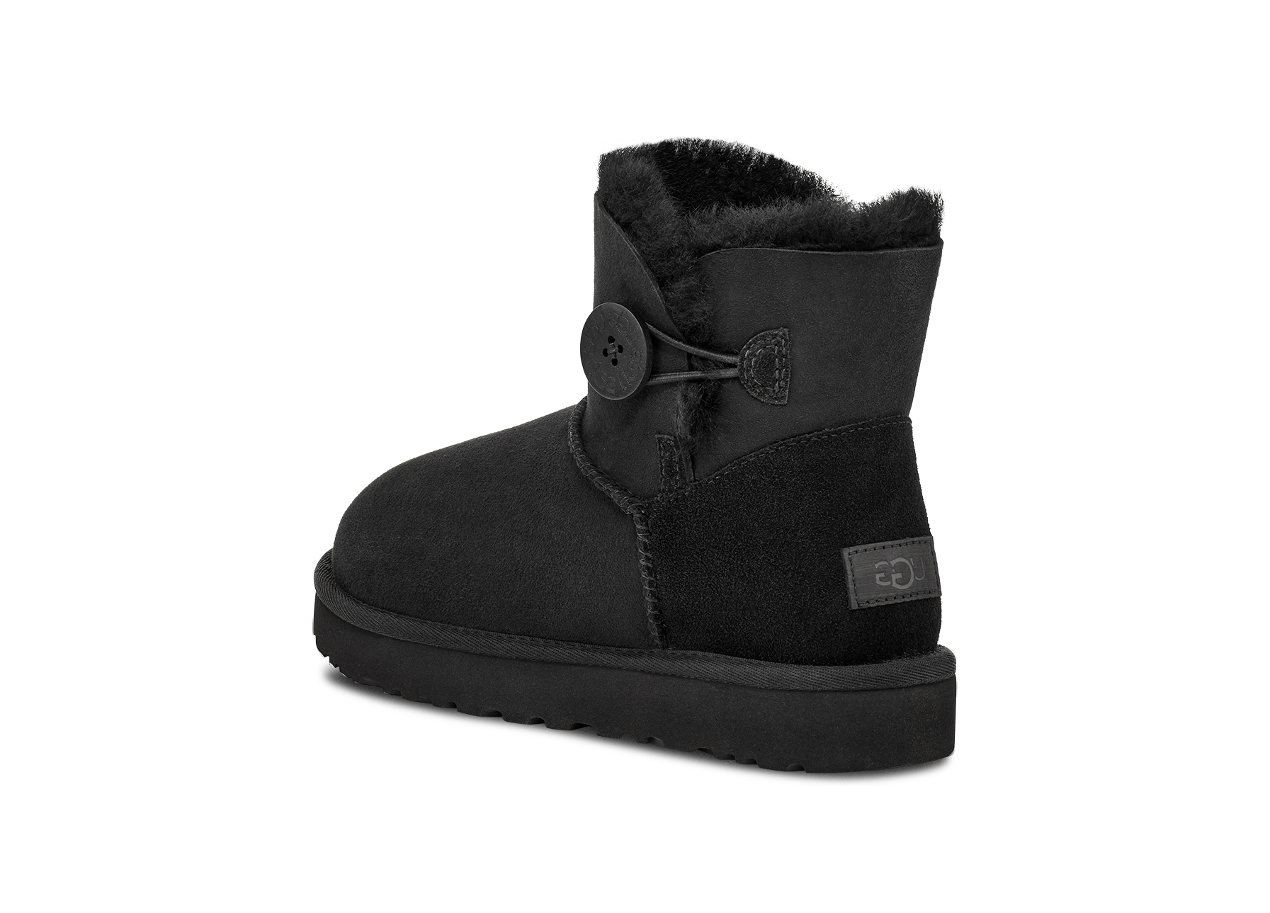 UGG Mini Bailey Button Boot Black, Black (1016422-BLK)