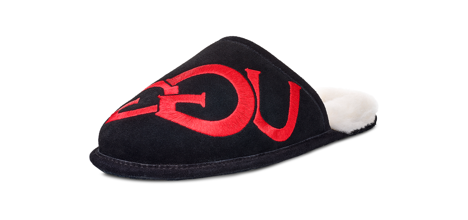 UGG Scuff Logo Slipper Black Red, Black/Red (1101324-BLK)