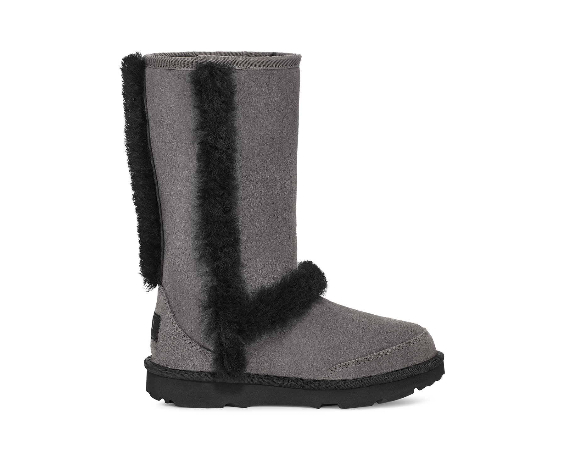 UGG Sunburst Tall Boot Grey Black (Kids), Grey/Black (1143694K-GRB)