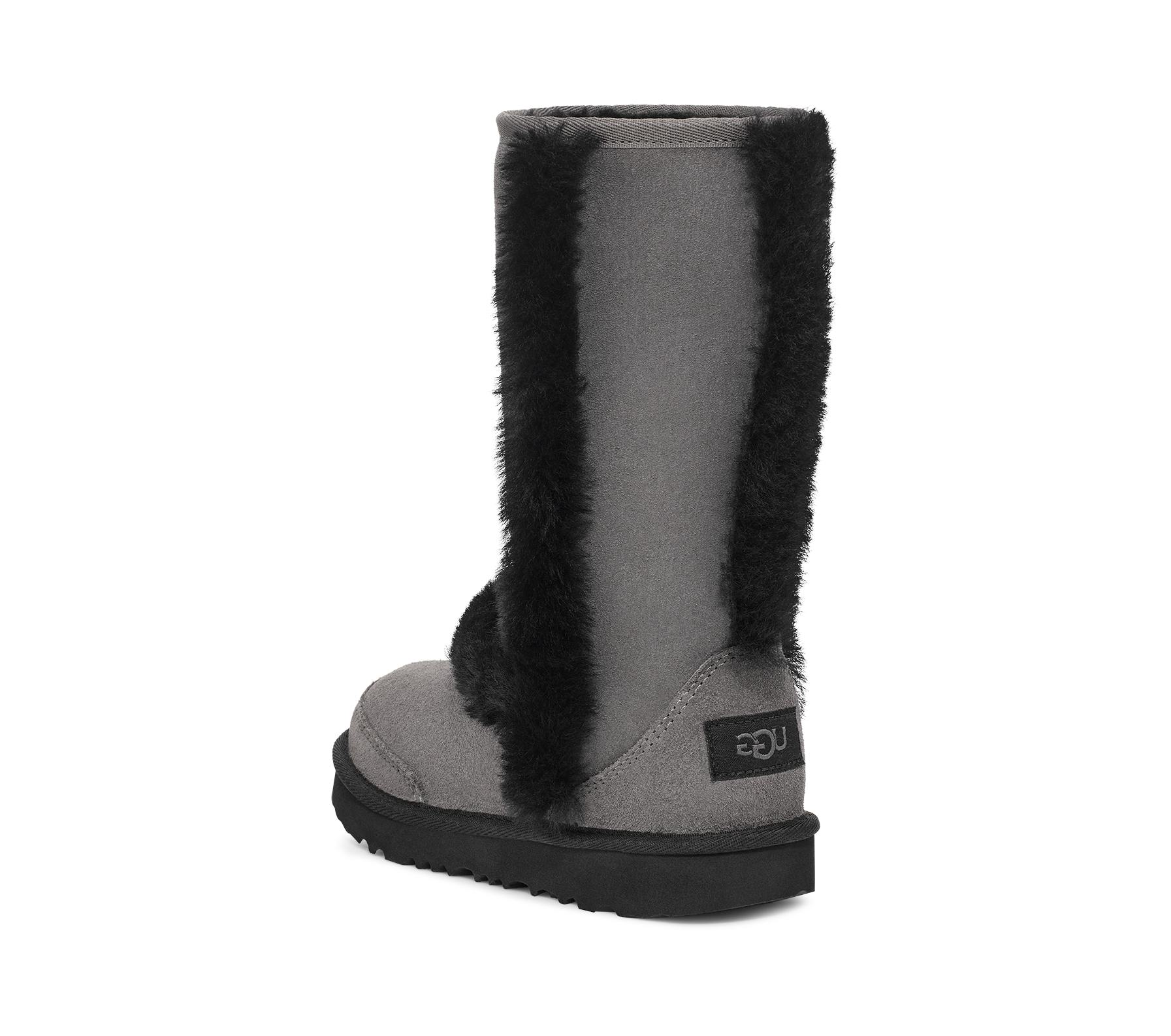 UGG Sunburst Tall Boot Grey Black (Kids), Grey/Black (1143694K-GRB)