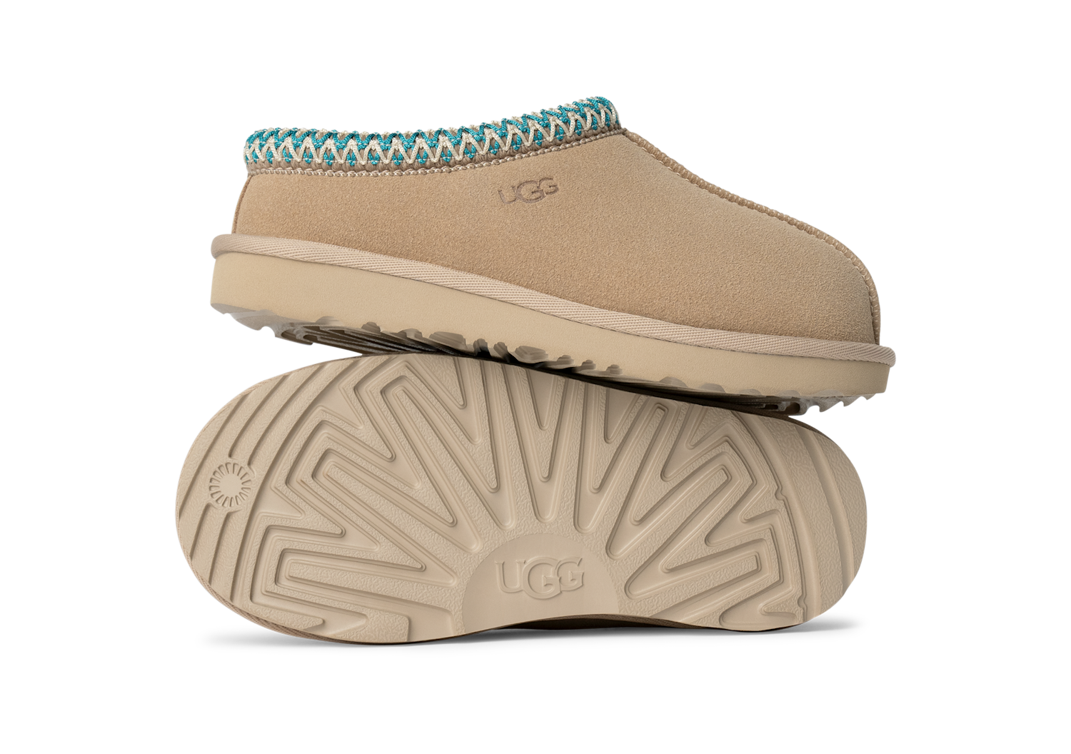 UGG Tasman II Slipper Driftwood White Pepper (Kids), Driftwood/White Pepper (1019066K-DRF)