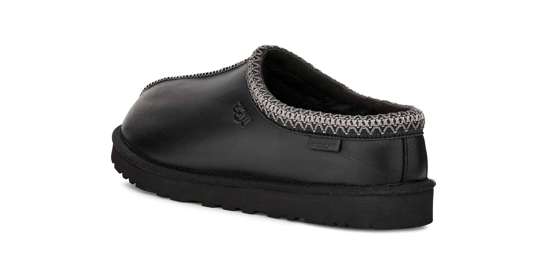 UGG Tasman LTHR Regen Slipper Black, Black (1163890-BLK)