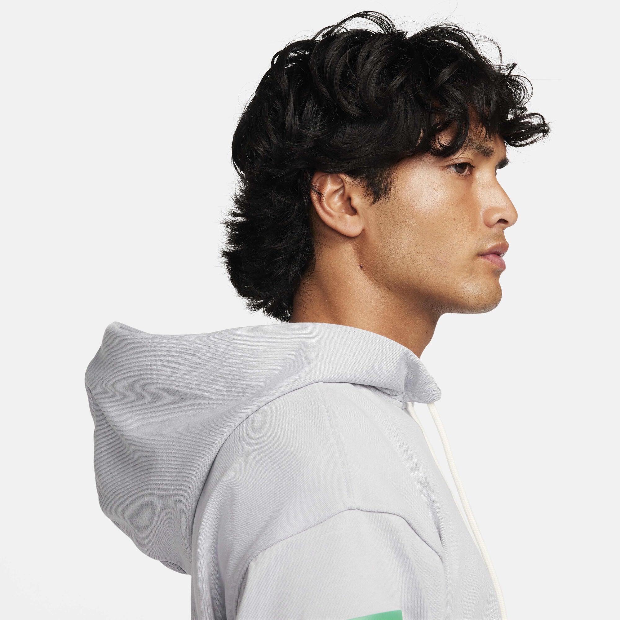 Nike Standard Issue Dri-FIT Pullover Hoodie Wolf Grey/Stadium Green