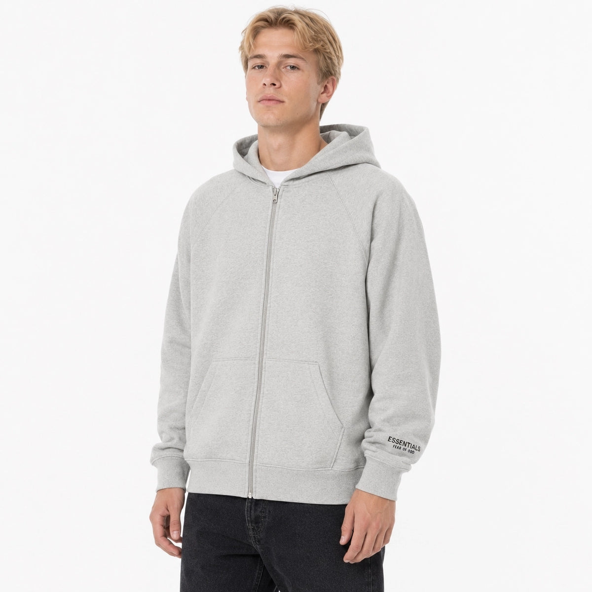 Fear Of God Essentials SS21 Zip Hoodie Oatmeal